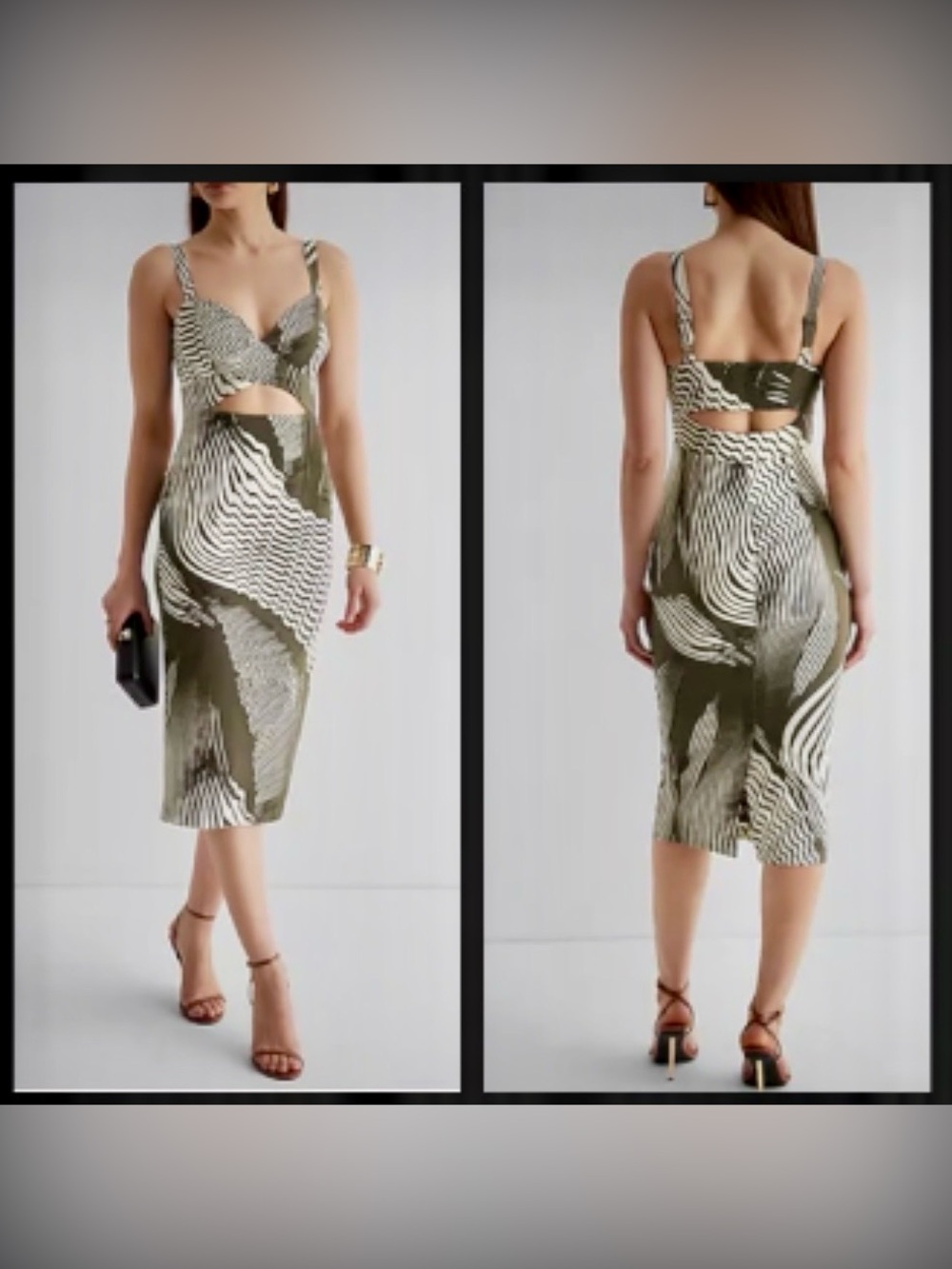 NWOT Beautiful Express Cutout Midi Dress - Picture 2 of 6
